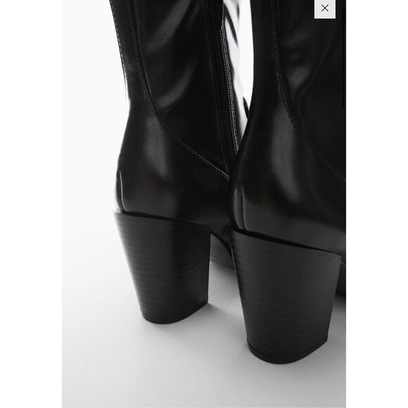 MANGO $150  POINTED-TOE ANKLE BOOT SWITH ZIP CLOSURE 42 US 10 - Picture 2 of 7